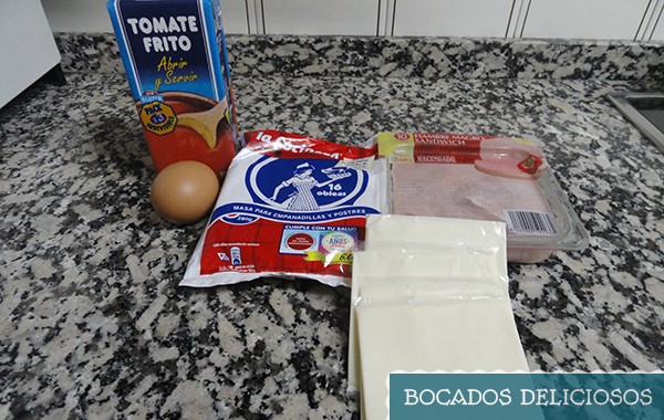 ingredientes de los bocados de obleas rellenos