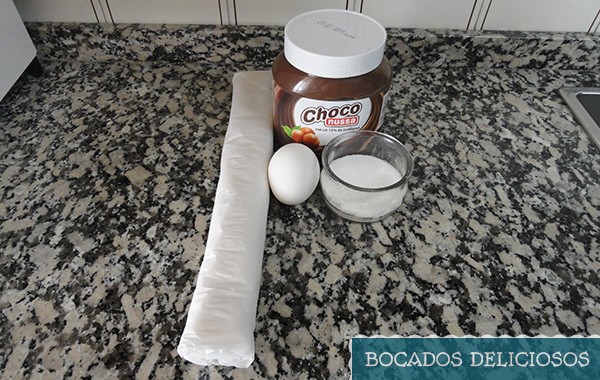 ingredientes croissants con chocolate