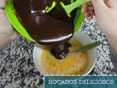 anadimos la crema de chocolate a la mezcla