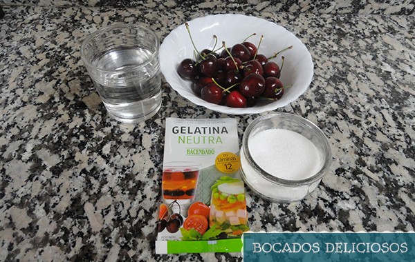ingredientes gelatina de cereza