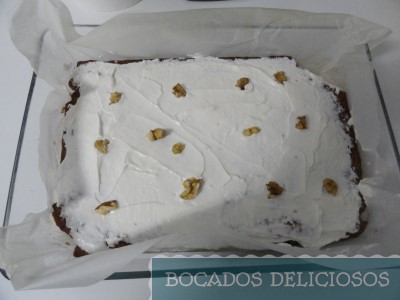 Tarta de zanahoria con nueces