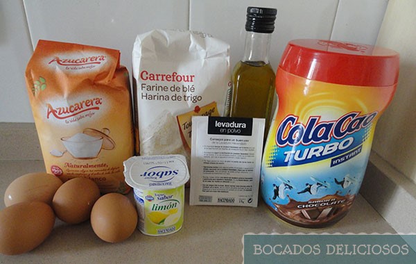 Ingredientes bizcocho mármol