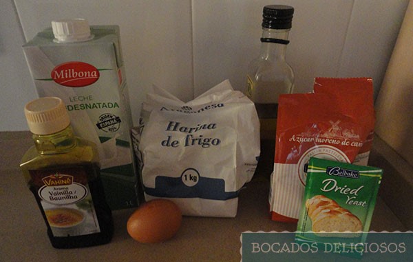 Ingredientes para los gofres