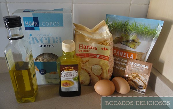 Ingredientes Galletas de avena