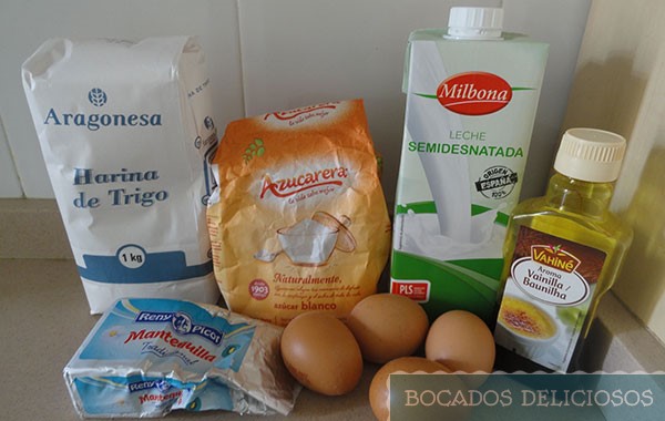 Ingredientes pastel mágico