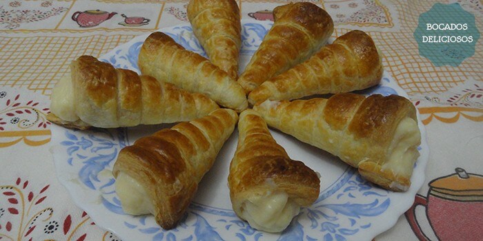 barquillos caseros rellenos de crema pastelera