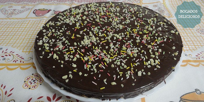 tarta crujiente de obleas y nocilla