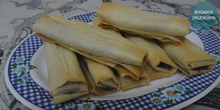 rollitos rellenos de chocolate