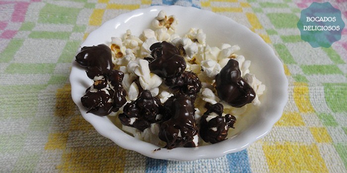 Palomitas de maíz con chocolate