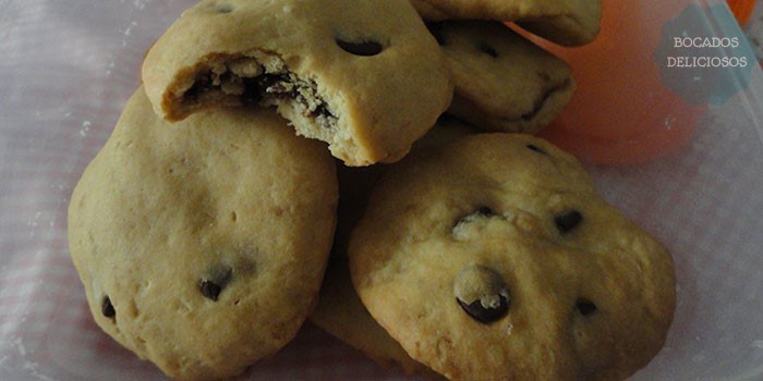 Cookies rellenas de crema de chocolate